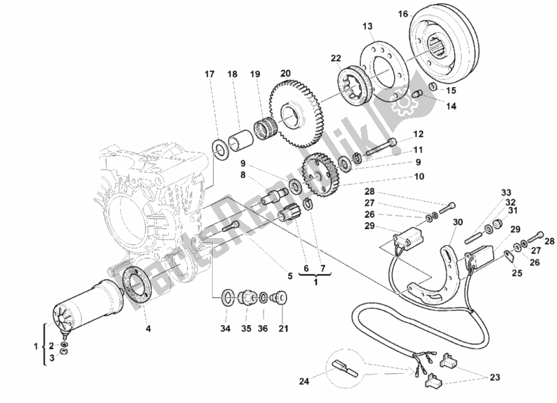 Alle onderdelen voor de Generator - Startmotor van de Ducati Monster 750 City 1999